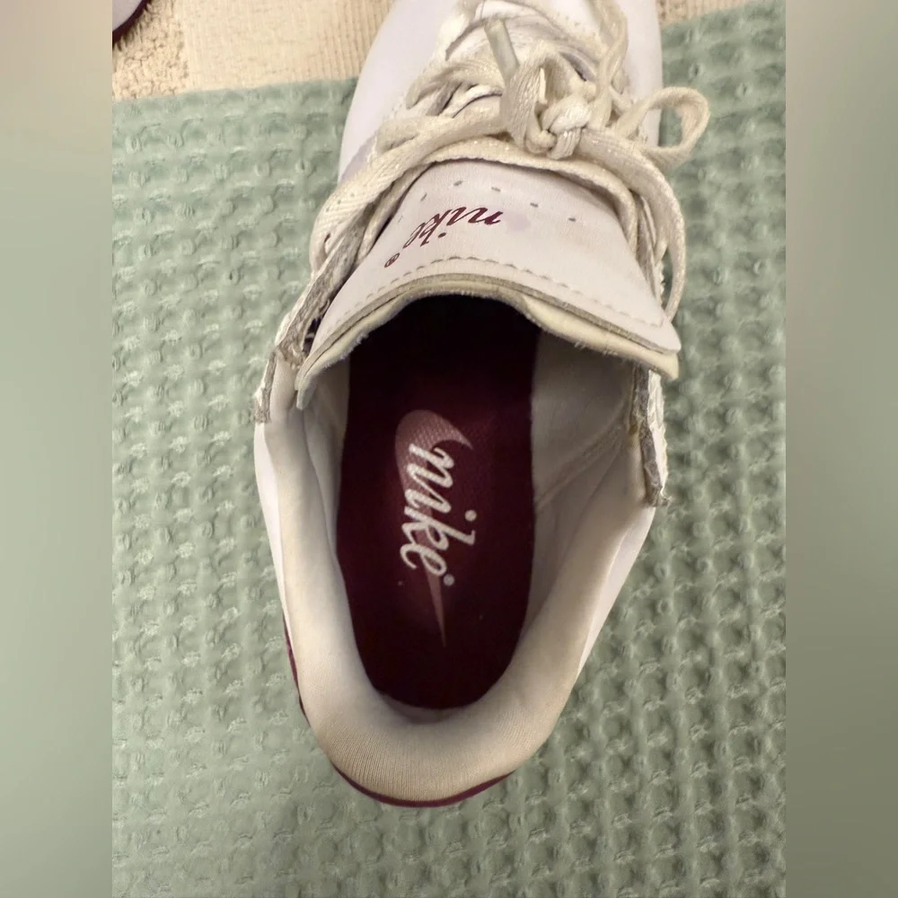Nike Cortez G Spikeless Golf Shoes in White‎ Villian Red size 7.5